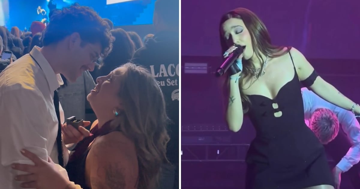 Cuando el "sí" se cuela entre las canciones: la propuesta de casamiento que se llevó todo el vértigo de Ángela Torres